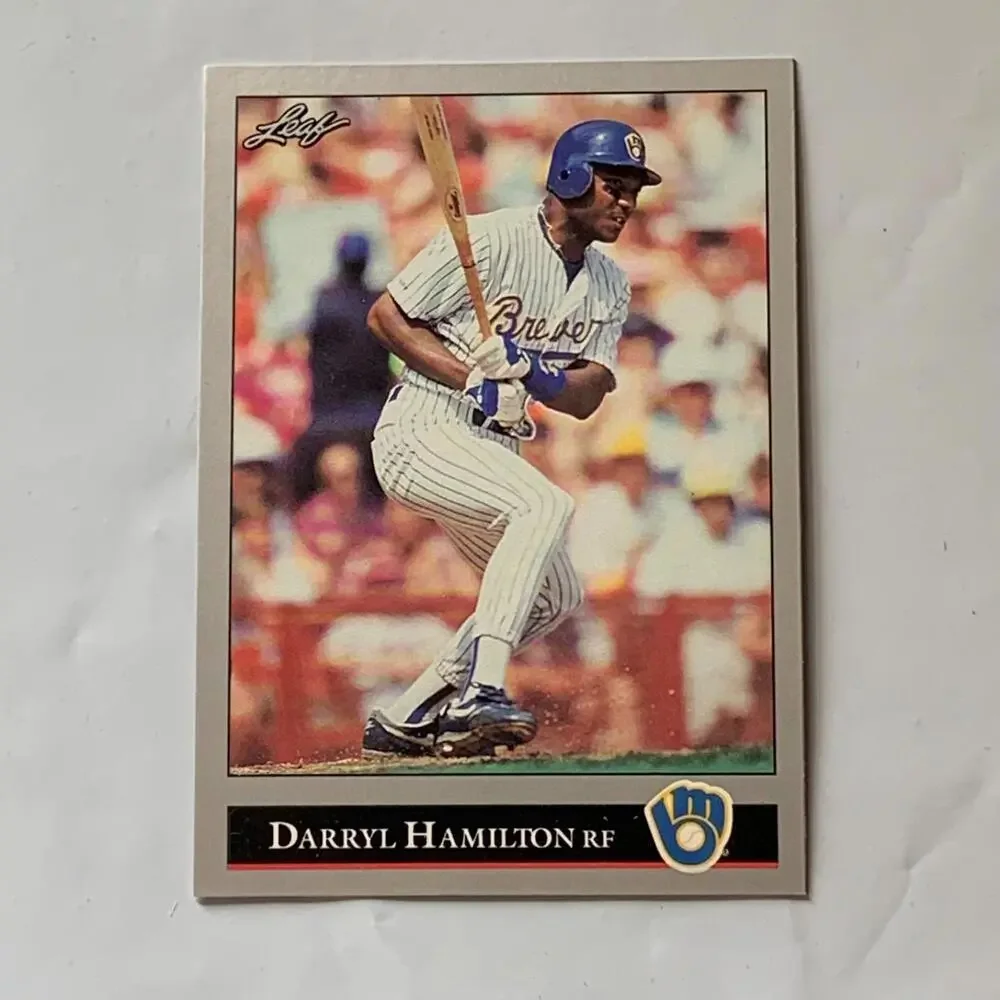 1992 Leaf Series 1 #12 Darryl‎ Hamilton Milwaukee Brewers Baseball Card
